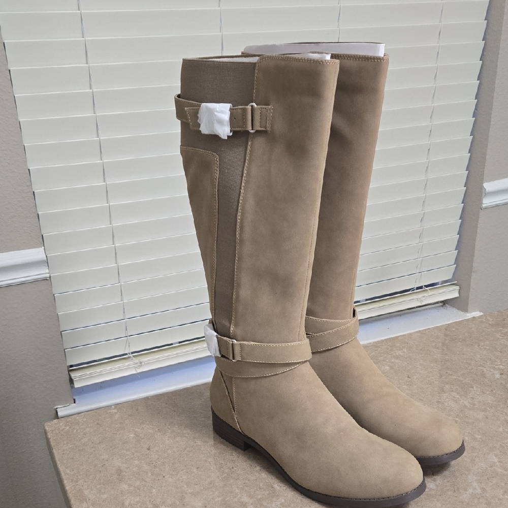 Shoe Dazzle Tan Fashion Boots